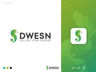 D+S for Dwesn | Modern logo design 3d abastact app logo design best logo designer brand identity branding branding and identity branding design gradient graphicbooss ios app design lettering logo lettermarklogo logo 2020 logotype minimalist modern logo snake logo zahidbrand