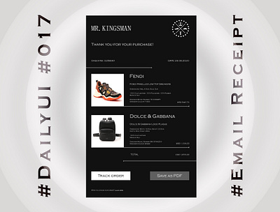 #DailyUI #017 : Email Receipt dailyui dailyuichallenge design illustration ui ux vector web website сhallenge