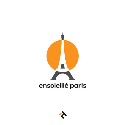 Flat Minimal Logo Design, Paris branding flat icon illustration logo logo design logodesign minimal minimalist logo modern logo paris