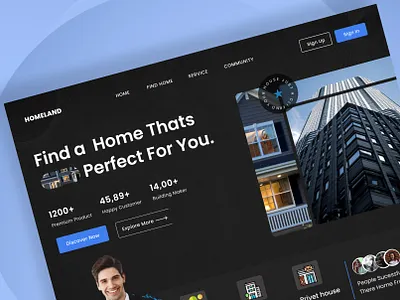 Smart Home Finder Website apartement apartment apartment rent architecture cpdesign creativepeoples home finder house rent house to let landing page properties property finder property search real estate real estate agency real estate website trending web web design