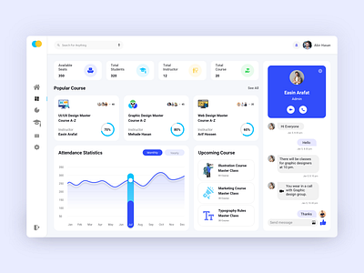 eLearning Dashboard branding clean dashboard dashboard ui design elearning app elearning dashboard elearning education platform elearning education platform elearning platform ui elearning platform ui learning platform minimal minimal dashboard online class online course ui