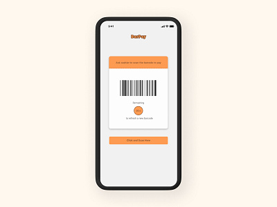 Scan Barcode Screen app card component design scan ui vector