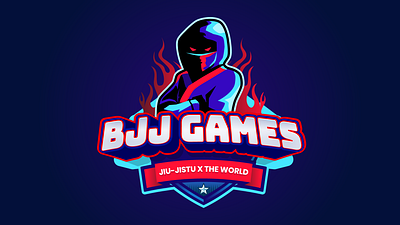 BJJ GAMES MARCA - BRAZILIAN JIU-JITSU ON-LINE GAMES CHAMPIONSHIP branding design illustration vector visual identity