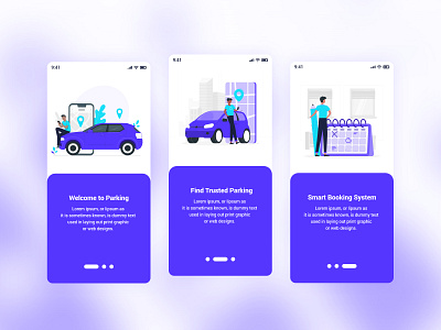 Parking Mobile App UI Template andorid app app ui bike parking car parking gui ios mobile app parking app psd template