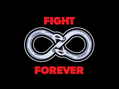 Fight Forever design fight forever illustration illustrator infinity logo snake vector