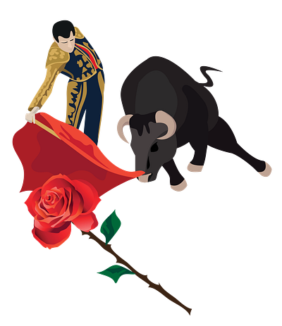 Bullfighting Matador Art design illustration