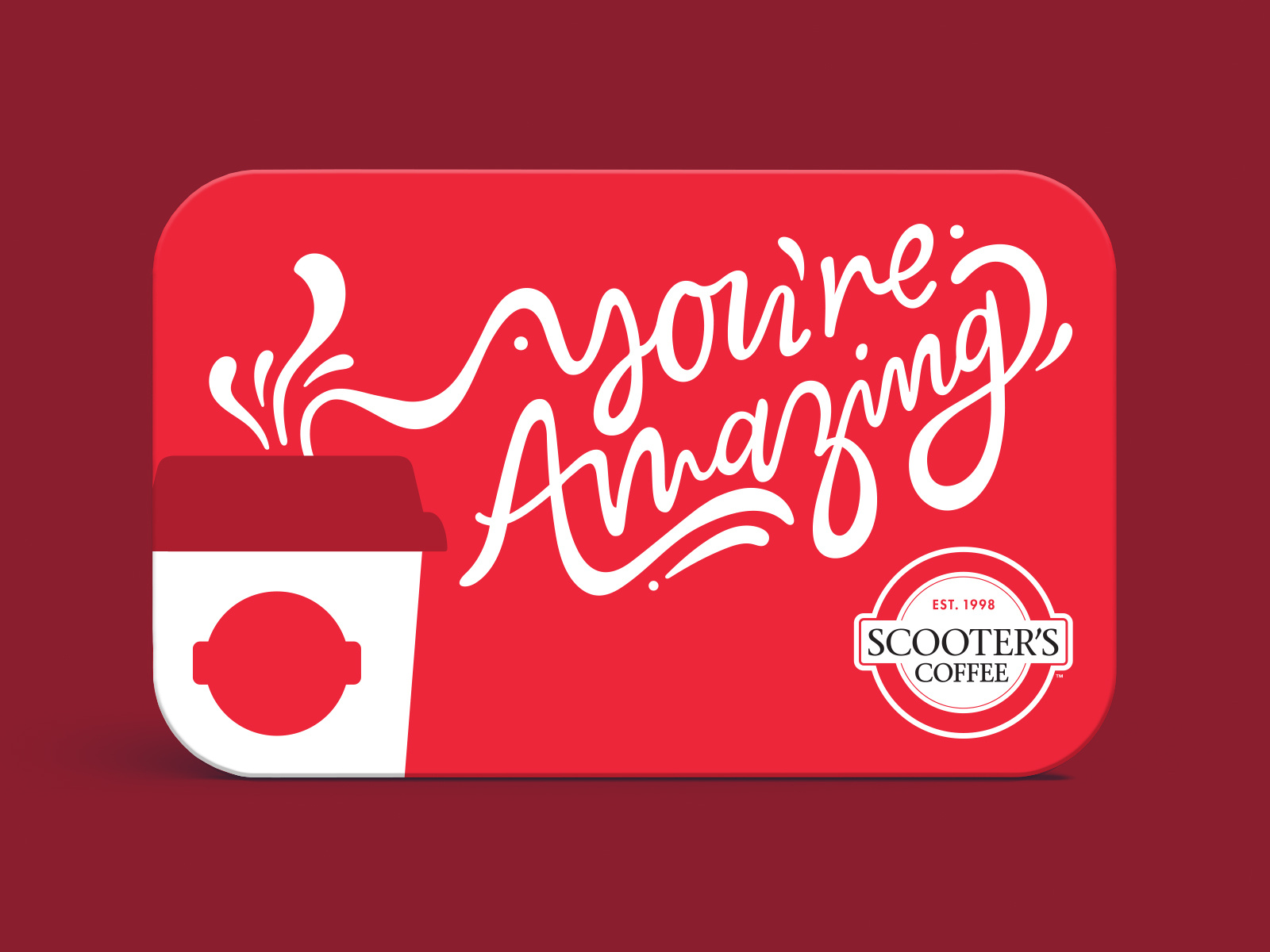 Example of Scooter's Coffee Gift Card