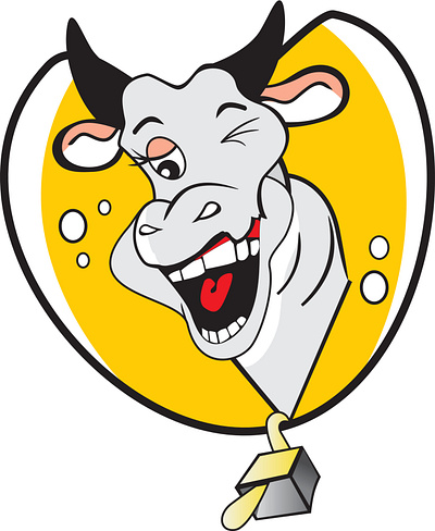 Winking Cow design illustration vector