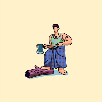 Bangladeshi wood cutter ,classic style character design. artwork character art character concept character illustration characterdesign concept art deshi character desgin design design art drowning icon illustration illustration art illustrator minimalistic sketch vector vector art vector artwork vector from sketch