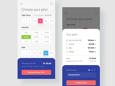 Case Study of Flexiplan App Redesign app app design bundle case study creative flexi flexi load flexiplan internet medium mobile mobile design offer product recharge redesign sms talktime ui ux