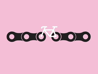 Bike Chain bike biking chain cycle cycling design illustration kansas city pink texture vector