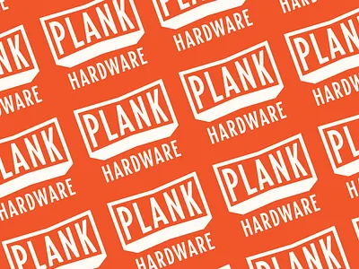 Plank Hardware branding colour hardware lettering lockup logotype pattern stamp typography