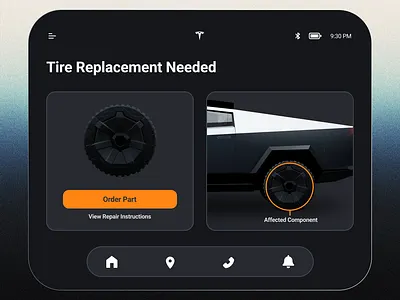 Modular Car UI app branding concept cyberpunk cybertruck design elonmusk product design telsa ui ux web