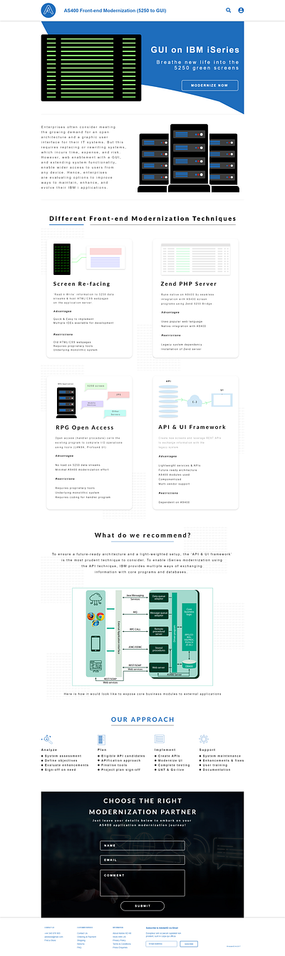 UI for fornt end technology design illustration ui ux website