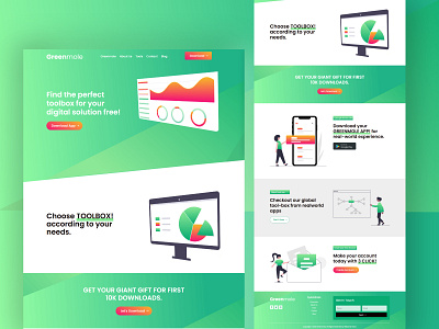 Greenmole app landing page landing page webdesign webdesigner webdevelopment webuiuxdesign wordpress