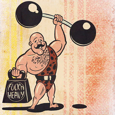 Old timey strongman design digital art illustration procreate procreate art procreateapp