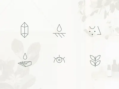 Daochemist - Icons collagen cosmetic crystal design eye health herb iconography icons icons set iconset illustration illustrator rosacea vector wellness