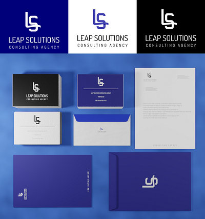 LEAP SOLUTION - BRAND IDENTITY brand brand identity logo logotype mockups stationery