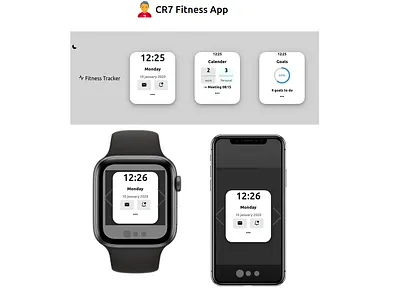 Fitness App Pro android animation app branding cristiano ronaldo dark theme fitness app flat react trendy design vector web