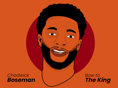 Tribute | Chadwick Boseman design flat illustration illustrator minimal vector