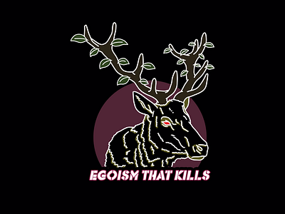 Egoism branding clothing clothingdesign deer design designforsale hand icon illustration jungle kills logo save