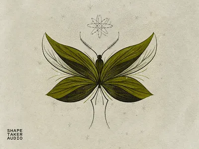 Shapetaker VCO atom branding butterfly electronic flight icon illustration modular music symbol synth texture wings