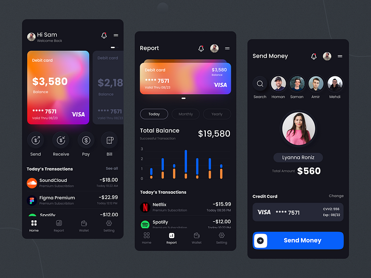 Finance Management Mobile App by Mostafa Sammak for Duxica on Dribbble