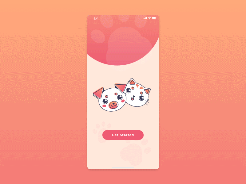 Vet App Animated Gif animation app interaction design mobile ui