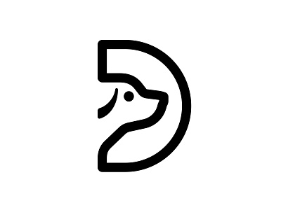 Letter D Dog 📌 Logo was Sold animals cartoon character dog doggy grooming guard letter line art logo mascot natural pet pet shop puppy shop tail veterinary wags