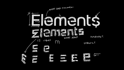 Elements | Wordmark Sketch brand logo logotype mark sketch wordmark