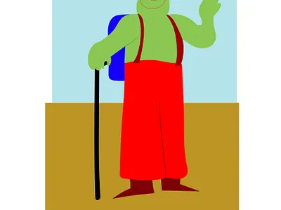 Friendly Hulk cartoon illustration illustrator vector