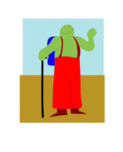 Friendly Hulk cartoon illustration illustrator vector