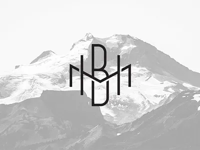 BHM Monogram agency brand identity branding design initials logo logo design minimal monogram mountains pacific pacific northwest simple whistler