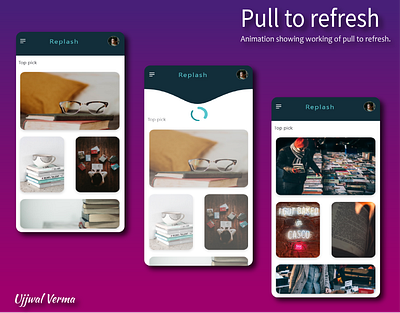 Pull to refresh adobe xd adobexd design graphic design graphicdesign interaction ui ui ux uidesign uiux user experience user interaction user interface ux