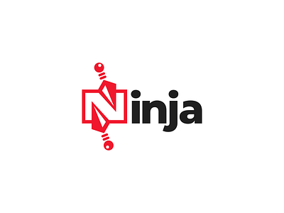 Ninja logo concept brand branding design graphic illustration logo typography ui ux vector