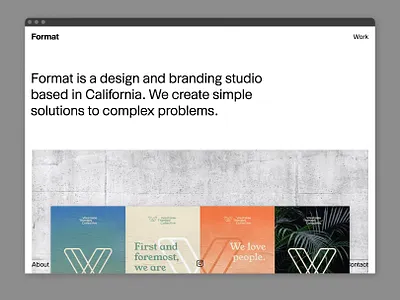 Format Studio Website | Home art direction branding design graphic design los angeles orange county web design