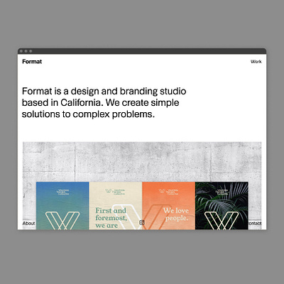 Format Studio Website | Home art direction branding design graphic design los angeles orange county web design