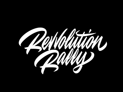 Revvolution Rally calligraphy font lettering logo logotype typography vector