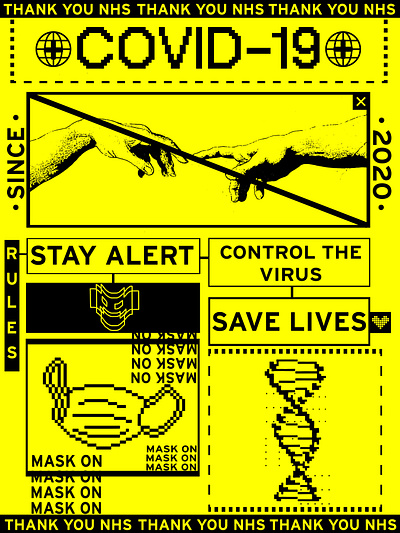 COVID-19 Poster art branding design flat illustration illustrator logo typography vector