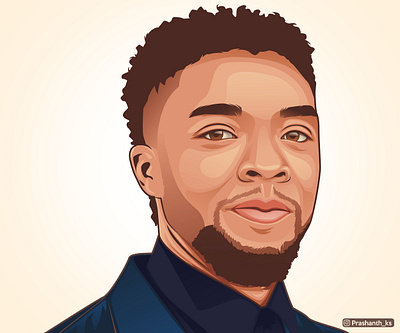 RIP Chadwick Boseman actor artist blackpanther celebrity chadwickboseman illustration marvel movies rip stars vectorart