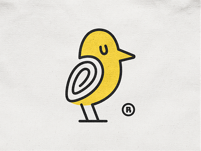 Codo! animal bird brand branding canary codo icon illustration logo logo design logodesign mark minimal monoline nest sleepy swirl symbol wings