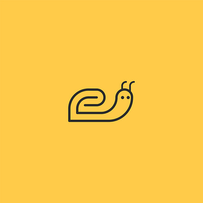 SNAIL LOGO art line logo monoline snail