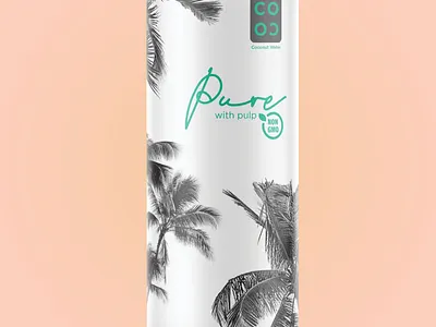 Pure Coconut Water - Concept Design branding design graphic design illustration packaging product packaging