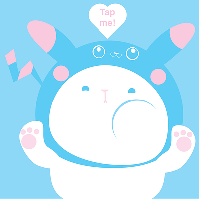 TAP ME...OW adobe illustrator animal animal illustration art artist artwork cartoon cat cats character character design cute cute illustration design fat flat illustration like minimal vector