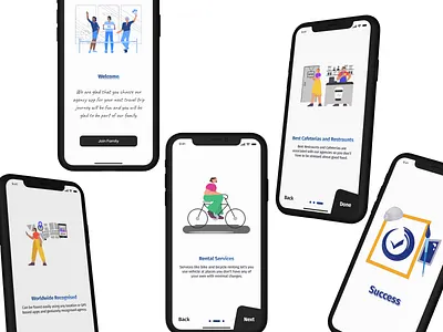 Rental Bike Service Onboarding Screen animation app branding design illustration logo ui ux vector