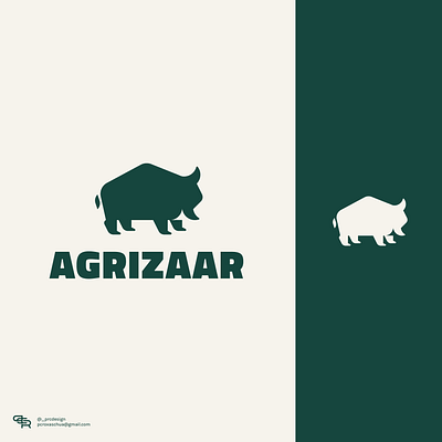 Agrizaar Logo (Unused Mark) abstract logo animal icon animal logo design bison logo buffalo logo icon simple logo