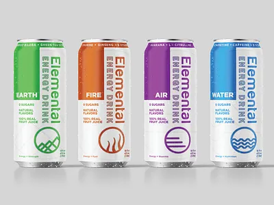 Elemental Energy Drink - Concept Design branding design graphic design illustration logo packaging vector