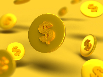 Nostalgia - Coins 3d 3d art 3dillustration adobe adobedimension circle coins dimension dollar gold graphicdesign illustration india indian metal nostalgia penny shadow vector yellow