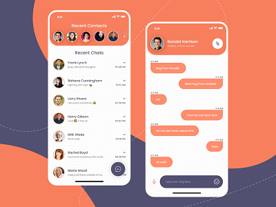 Chat App Design app appdesign branding chat chatbot chatting design minimal simple ui uidesign ux