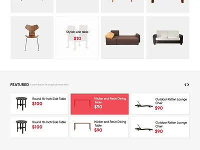 Furniture Design Website landing landing page website